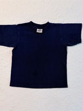 Pro 5 | Kids XS | Navy Blue | Heavyweight Short Sleeve Crew Neck T Shirt